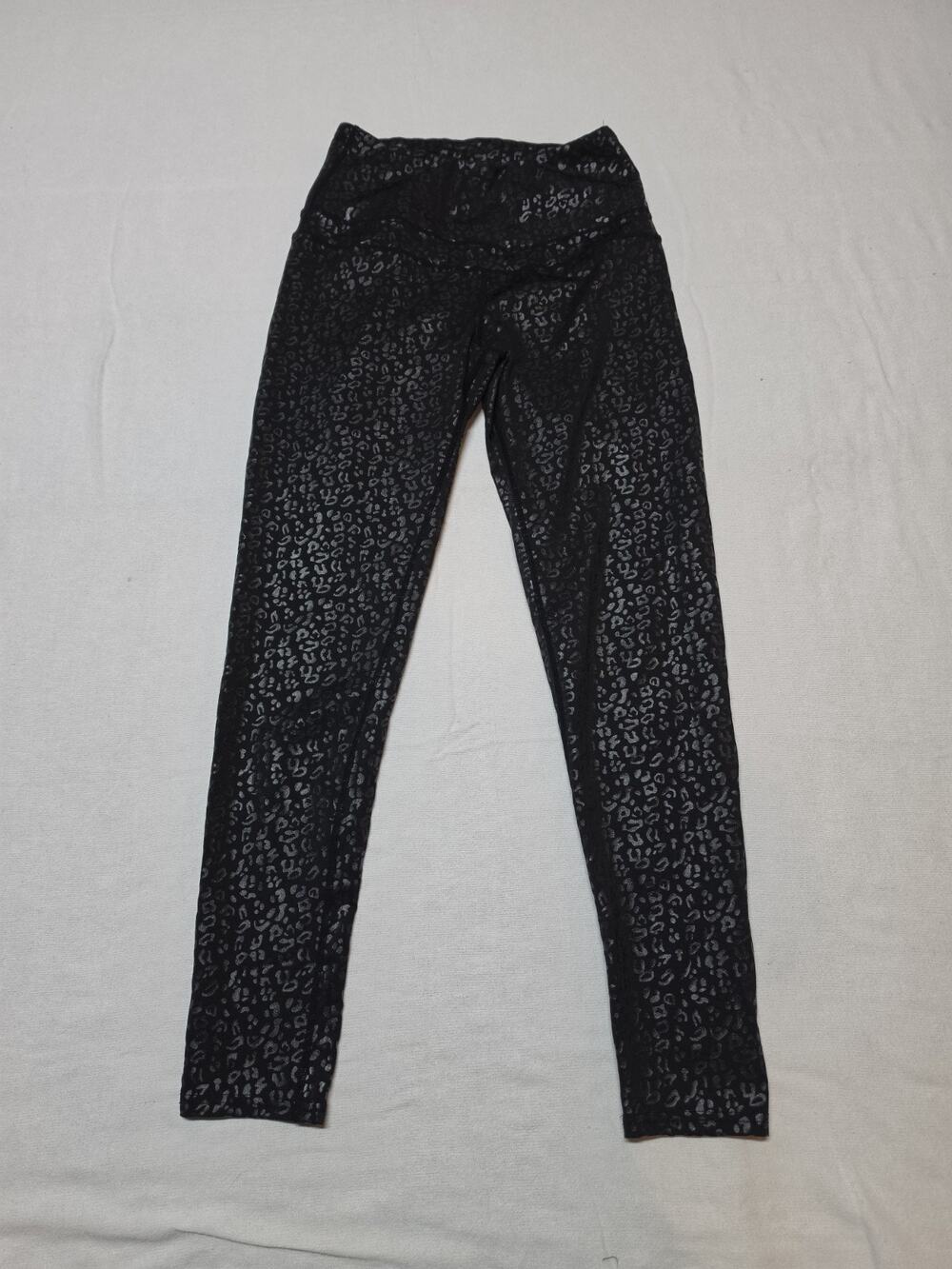 la society leggings Black Leopard Print Womens Size L